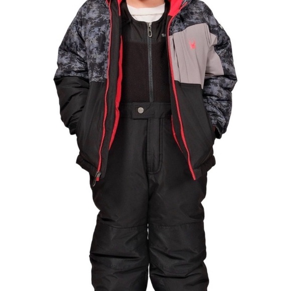 Spyder Black and Gray Snowsuit Set 4T - Picture 2 of 8
